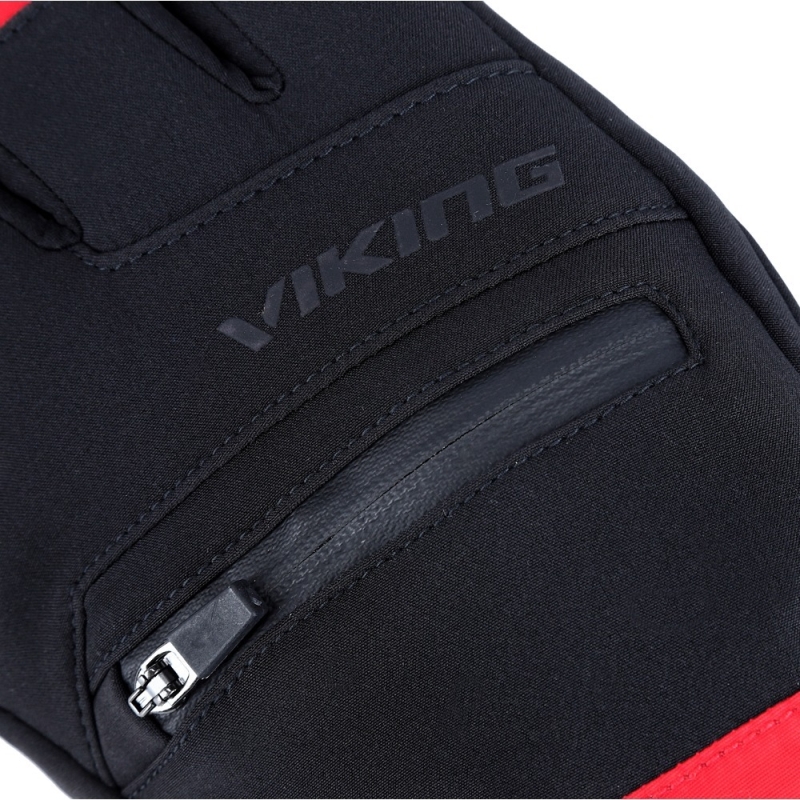 Rękawice narciarskie Viking Kuruk 2.0 czarno-czerwone