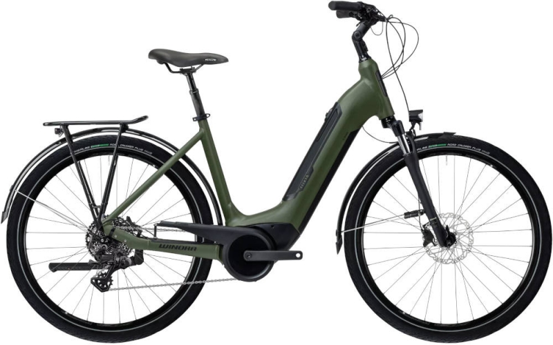 Rower elektryczny Winora Tria 10 Monotube moss green
