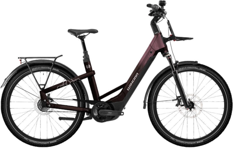 Rower elektryczny Winora Yakun R5 Low violet red