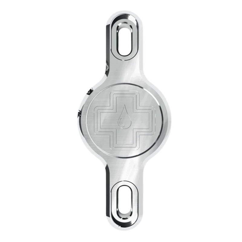 Uchwyt na lokalizator Muc-Off Secure Tag Holder 2.0 dla Apple AirTag srebrny