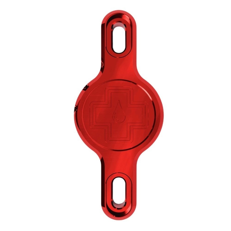 Uchwyt na lokalizator Muc-Off Secure Tag Holder 2.0 dla Apple AirTag czerwony