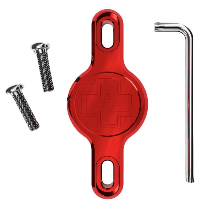 Uchwyt na lokalizator Muc-Off Secure Tag Holder 2.0 dla Apple AirTag czerwony