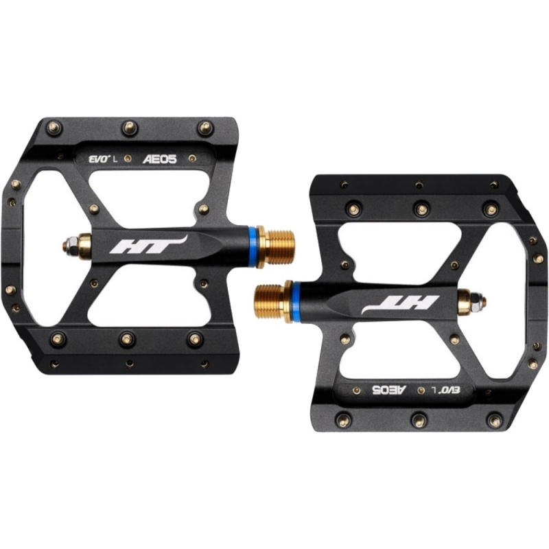 Pedały rowerowe HT AE05 czarno-srebrne