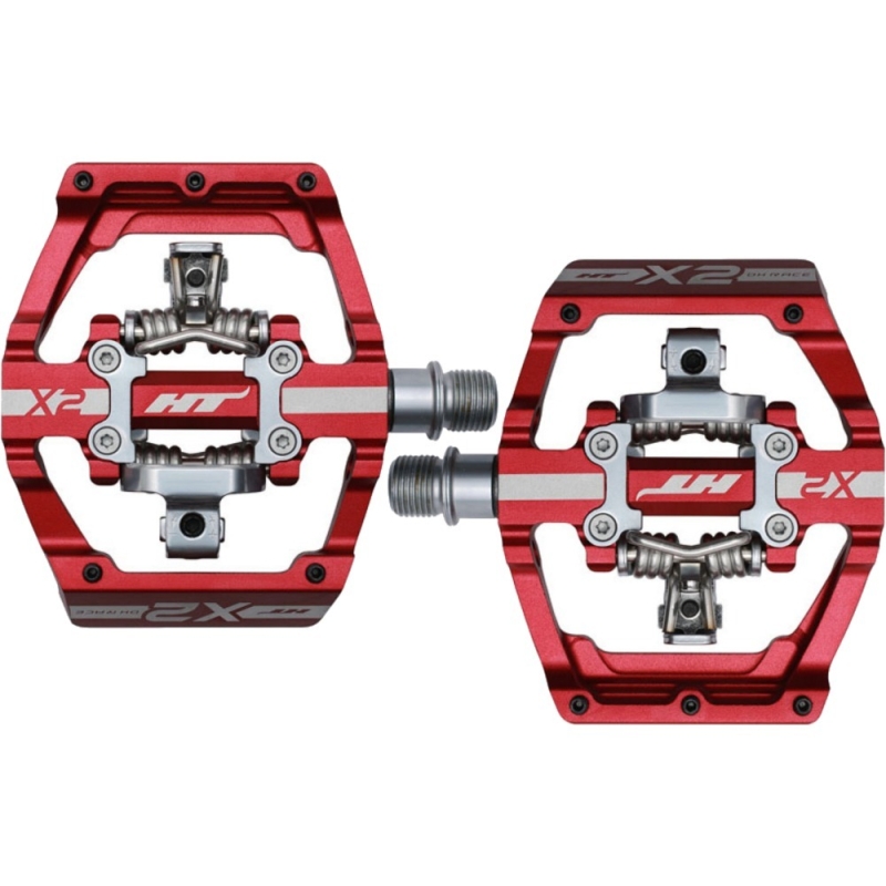 Pedały rowerowe HT X2 czerwone