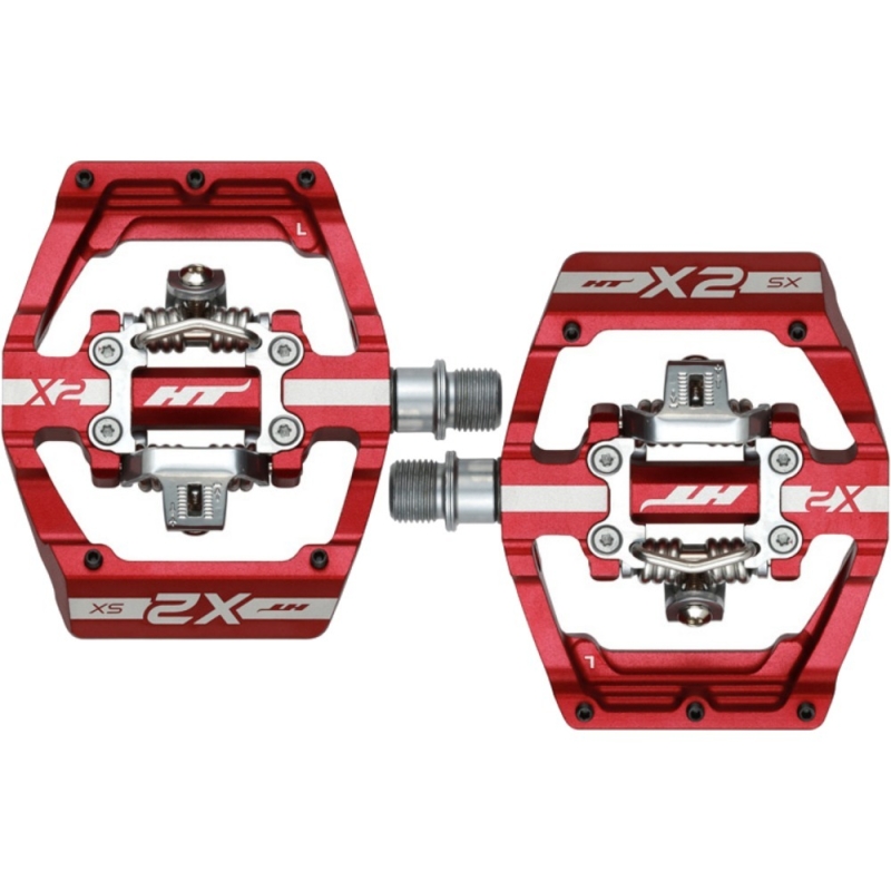 Pedały rowerowe HT X2-SX czerwone