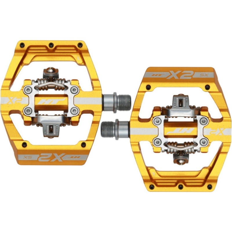 Pedały rowerowe HT X2-SX złote