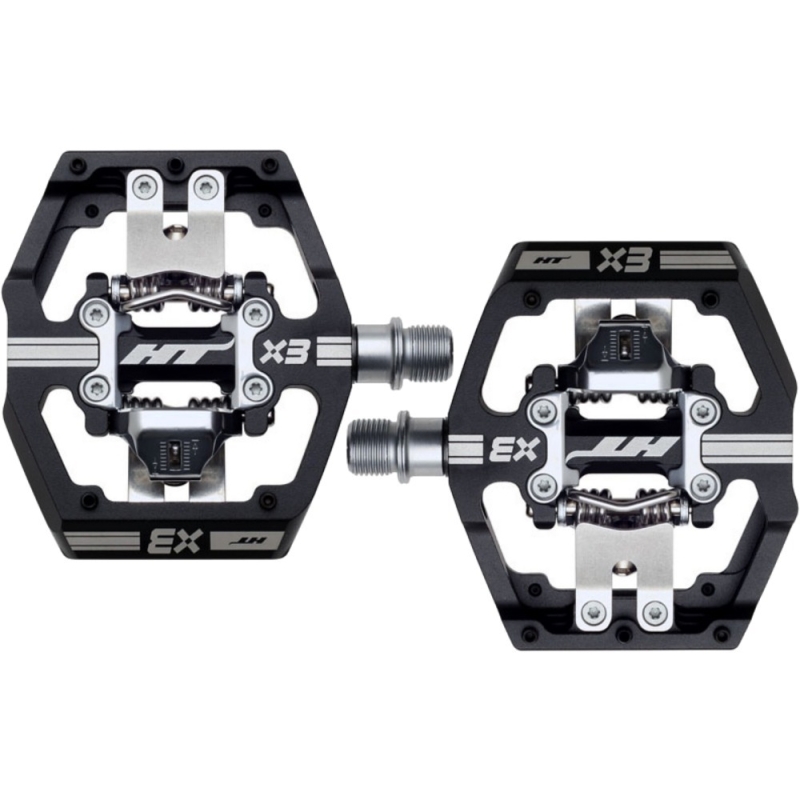 Pedały rowerowe HT X3 czarno-srebrne