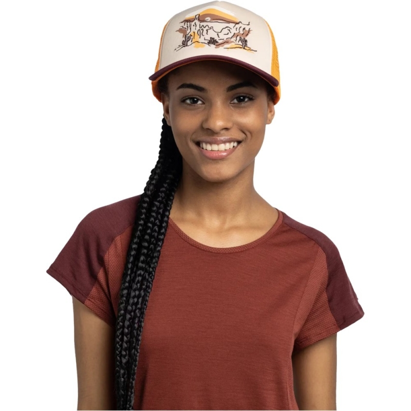 Czapka z daszkiem Buff Trucker Cap sylva apricot