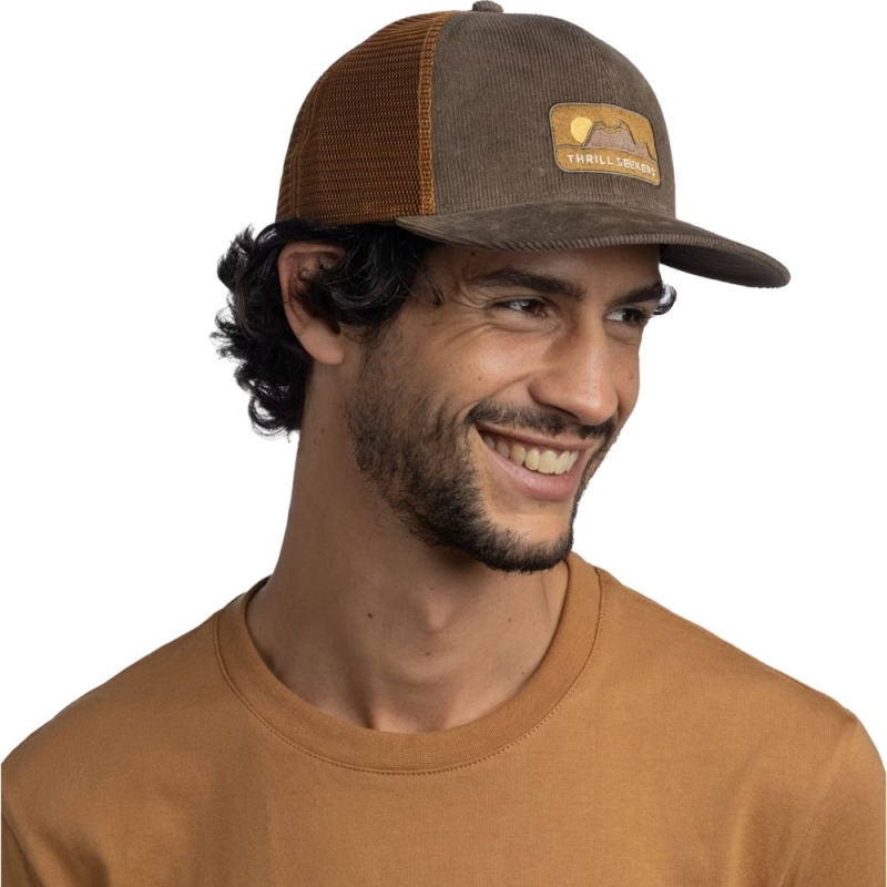 Czapka z daszkiem Buff Explore Trucker Cap rhoes brown
