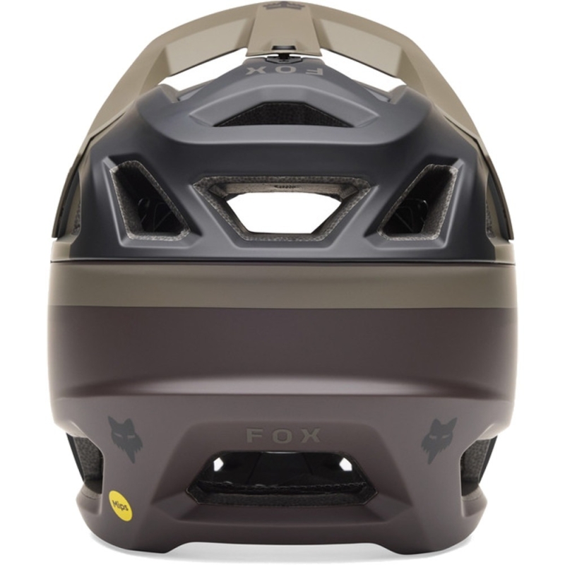 Kask rowerowy Fullface Fox Proframe Rizer MIPS brązowy