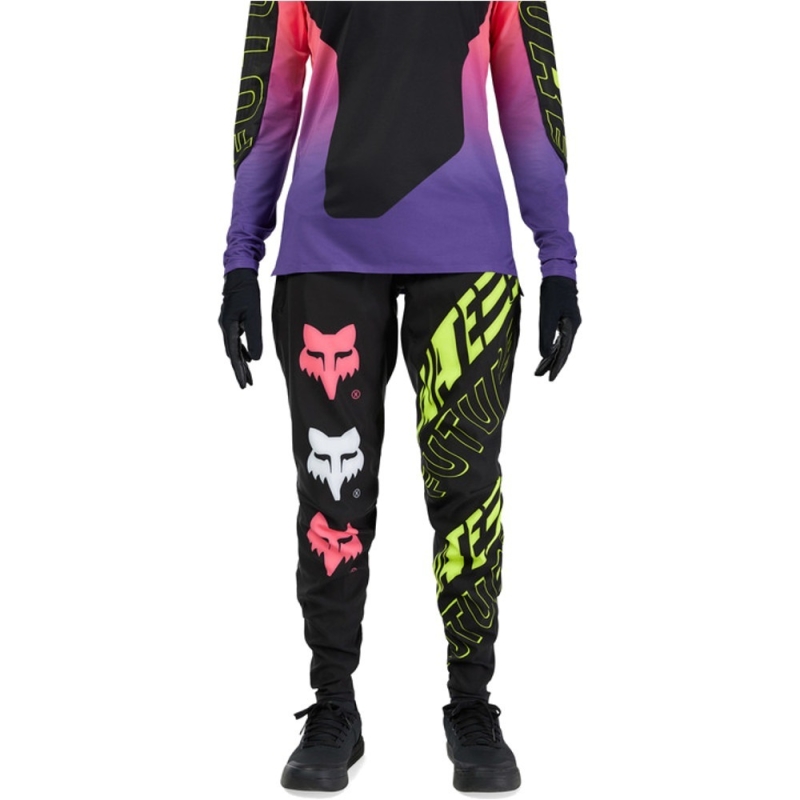 Spodnie rowerowe damskie Fox Lady Flexair Elevated Future czarne