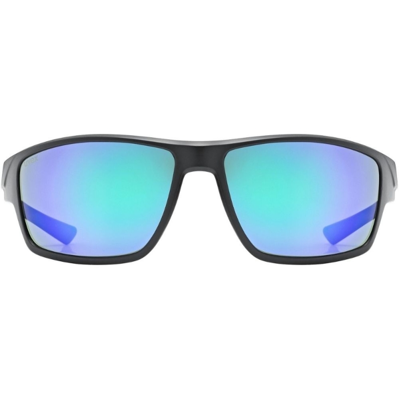 Okulary rowerowe Uvex Sportstyle 230 czarne (niebieskie soczewki)