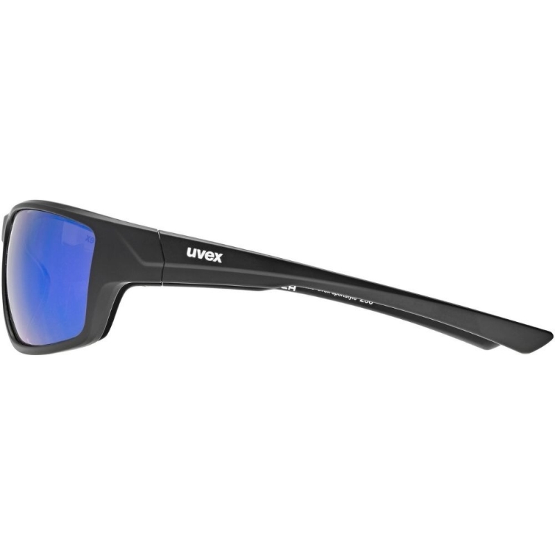 Okulary rowerowe Uvex Sportstyle 230 czarne (niebieskie soczewki)