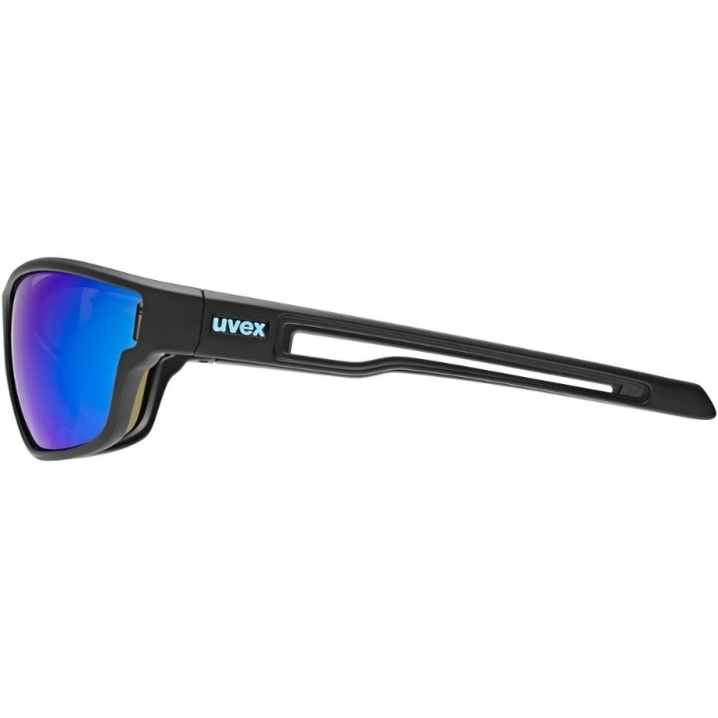 Okulary rowerowe Uvex Sportstyle 806 czarno-niebieskie
