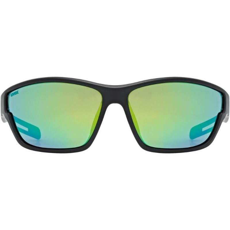Okulary rowerowe Uvex Sportstyle 806 czarno-zielone