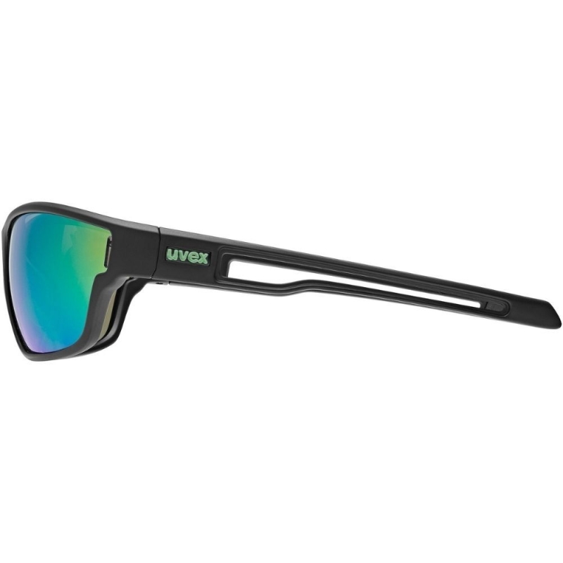 Okulary rowerowe Uvex Sportstyle 806 czarno-zielone
