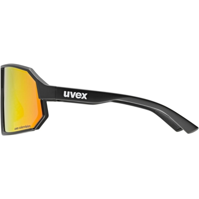 Okulary rowerowe Uvex Sportstyle 237 CV czarne (czerwone soczewki)