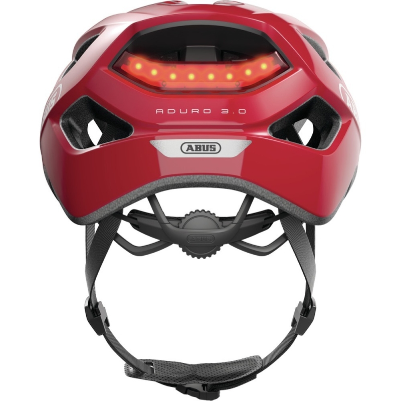Kask rowerowy Abus Aduro 3.0 LED blaze red