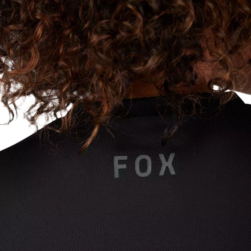 Koszulka rowerowa damska z długim rękawem Fox Lady Ranger Head czarna