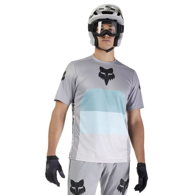 Koszulka rowerowa Fox Ranger Grid szara