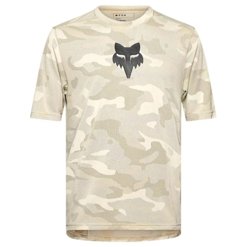 Koszulka rowerowa Fox Ranger Tru Dri beżowa