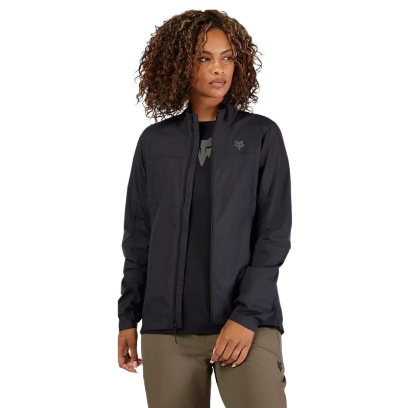Kurtka rowerowa damska Fox Lady Ranger Wind czarna