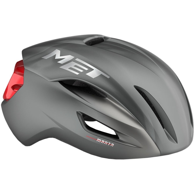 Kask rowerowy MET Manta MIPS szaro-czerwony