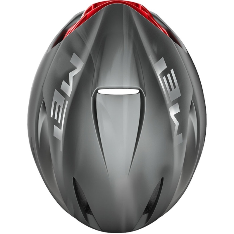 Kask rowerowy MET Manta MIPS szaro-czerwony