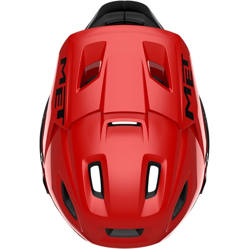 Kask rowerowy fullface MET Parachute MCR MIPS czerwono-czarny