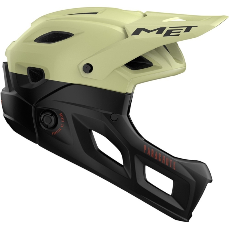Kask rowerowy fullface MET Parachute MCR MIPS zielono-czarny