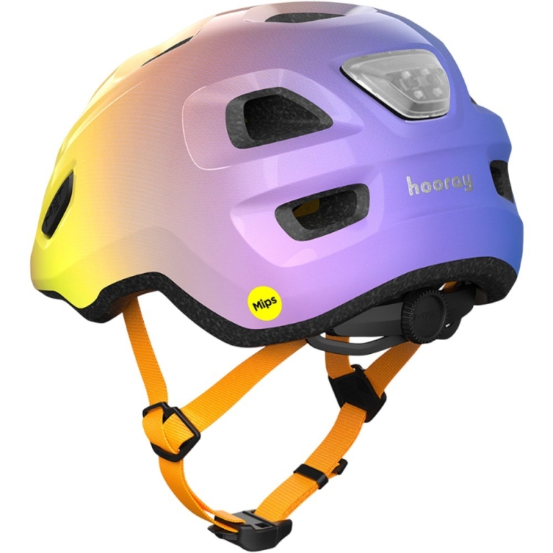Kask rowerowy MET Hooray MIPS fioletowo-pomarańczowy
