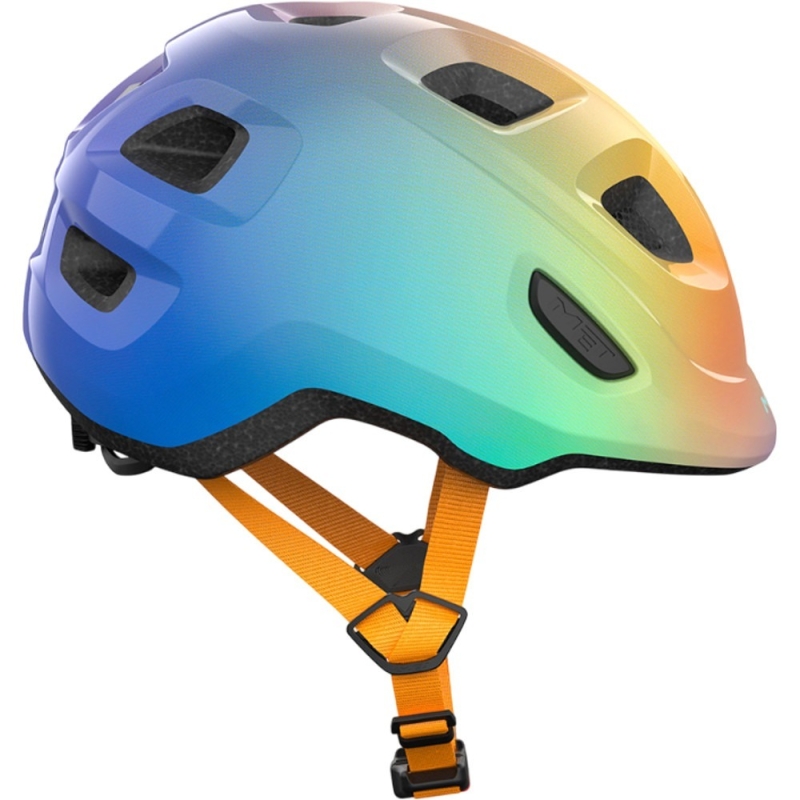 Kask rowerowy MET Hooray fioletowo-pomarańczowy