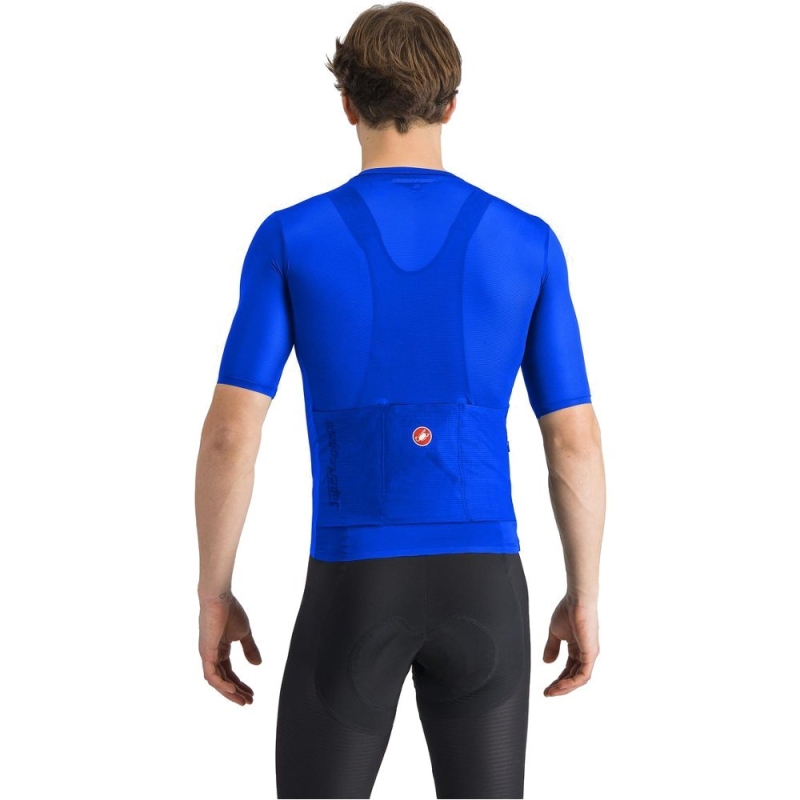 Koszulka rowerowa Castelli Superleggera A/C niebieska