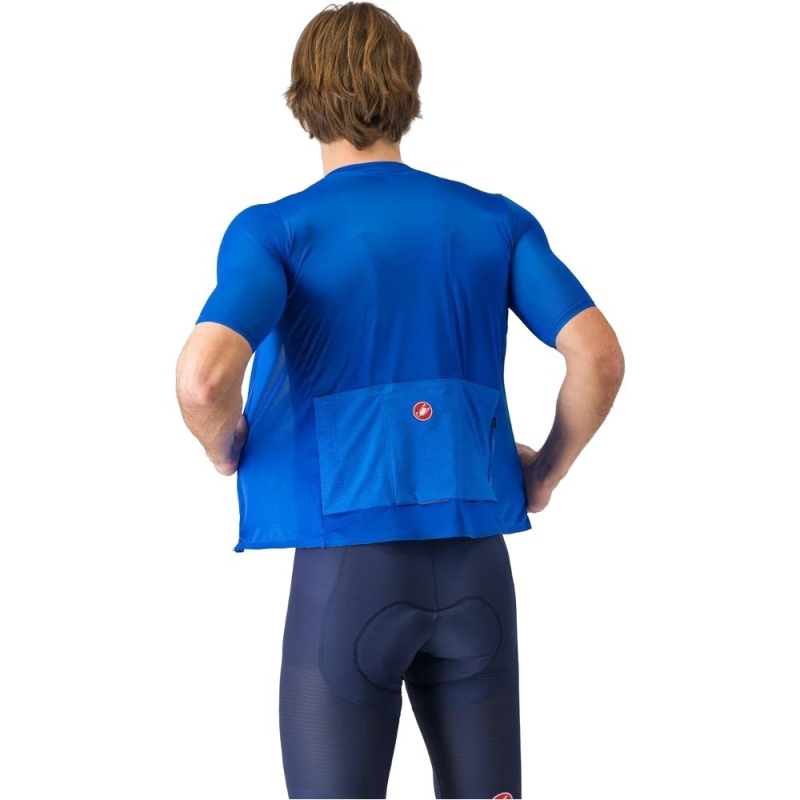 Koszulka rowerowa Castelli Superleggera A/C niebieska