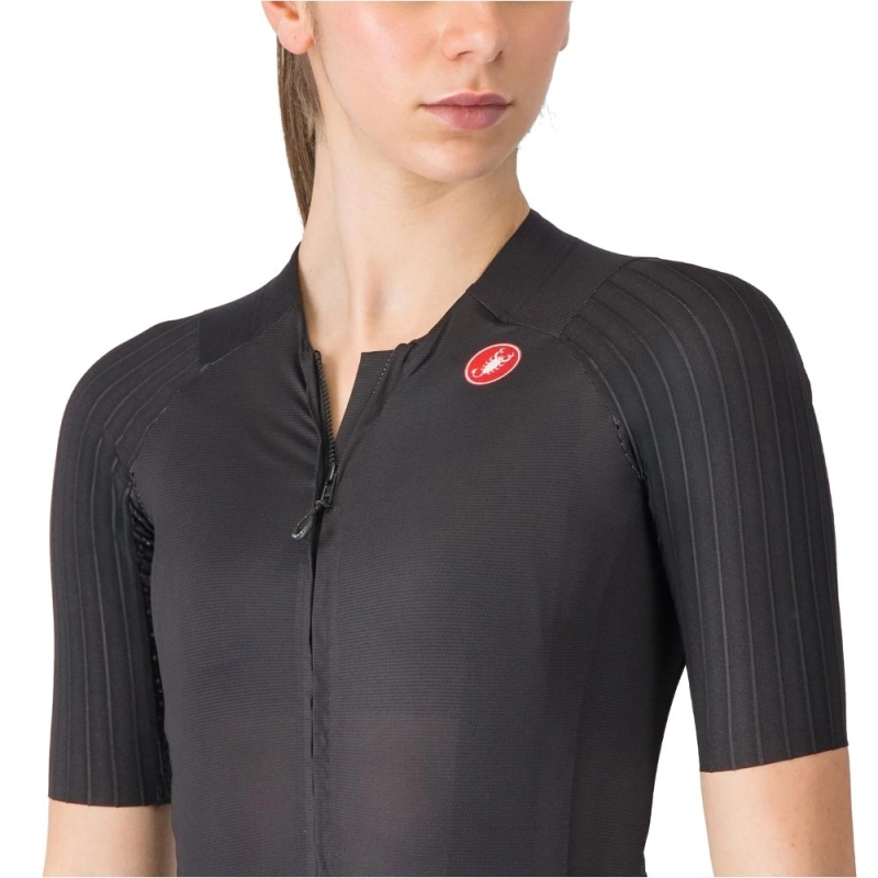 Koszulka rowerowa damska Castelli Aero Pro 8S W czarna