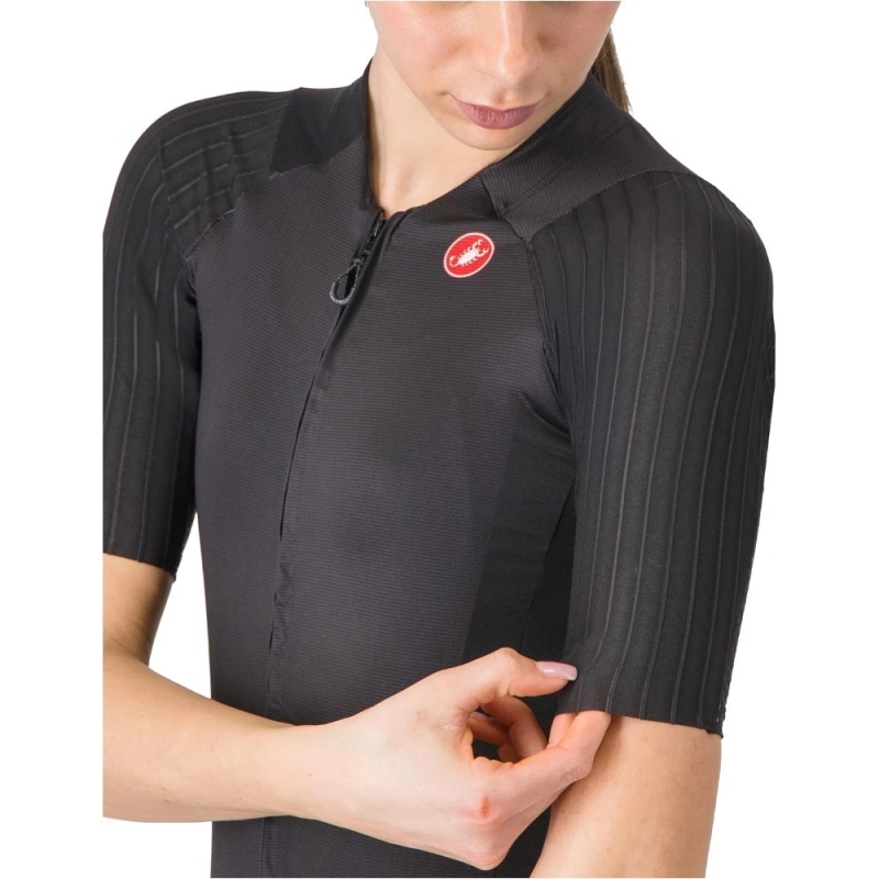 Koszulka rowerowa damska Castelli Aero Pro 8S W czarna