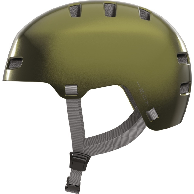 Kask rowerowy orzech Abus Indy zielony