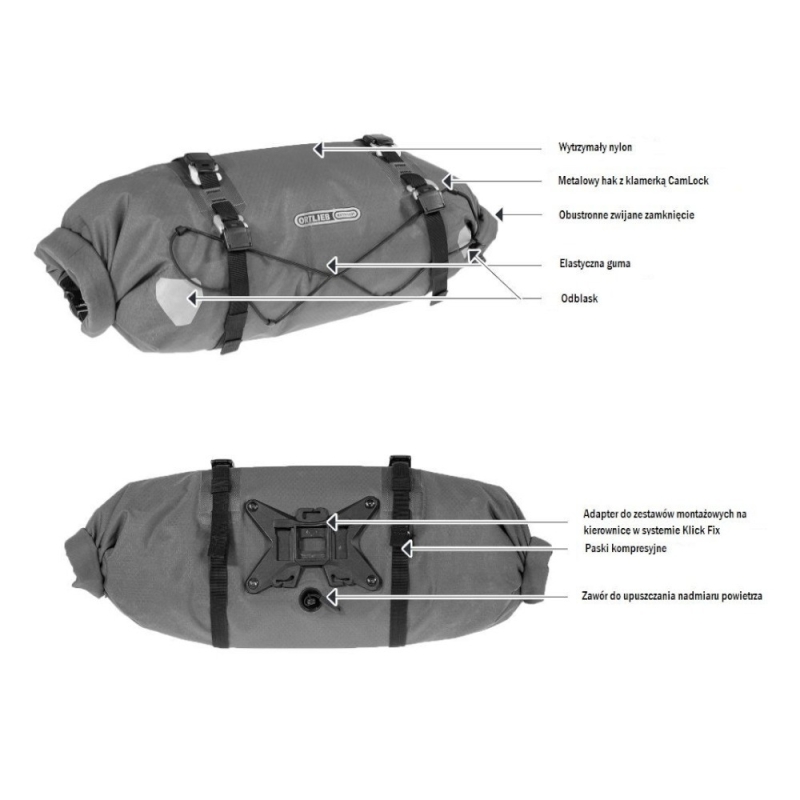 Torba na kierownicę Ortlieb Handlebar-pack flex brązowa