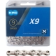 Łańcuch KMC X9 srebrny