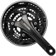 Mechanizm korbowy Shimano Deore FC-T611 czarny