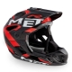 Kask rowerowy Fullface MET Parachute HES czarno-czerwony