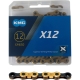 Łańcuch KMC X12 Ti-N złoto-czarny