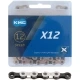 Łańcuch KMC X12 srebrno-czarny