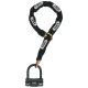 Abus Granit 58 12KS Black loop Zapięcie U lock z łańcuchem czarne