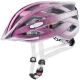 Kask rowerowy Uvex City I-vo różowo-biały + lampka