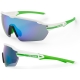 Okulary rowerowe Accent Reflex biało-zielone