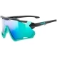 Okulary rowerowe Uvex Sportstyle 228 czarno-turkusowe