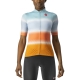 Koszulka rowerowa damska Castelli Dolce pomarańczowo-niebieska