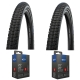 Komplet opon i dętek Schwalbe Marathon Plus Tour 28 Smart Dualguard Reflex SV19 - 2.15