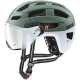 Kask rowerowy Uvex Finale Visor V zielono-biały